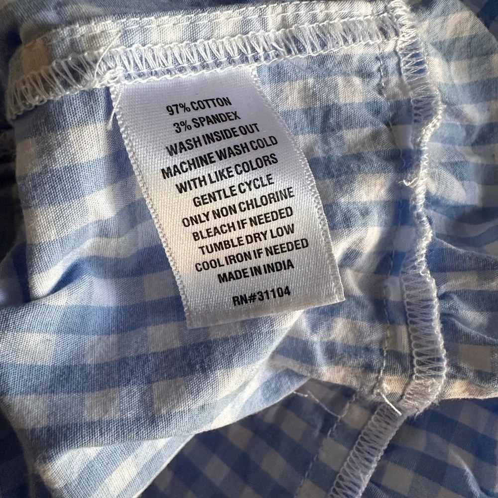 Crown & Ivy Gingham Blue & White Ruffle Dress - Picture 10 of 10
